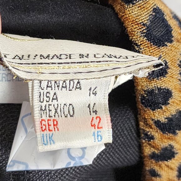 Joseph Ribkoff Creations VTG Leopard Print Double Breasted Romper Mobwife - Picture 8 of 9